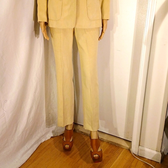 🔥Stunning Vertigo (Pour Laville Paris) Cream 2 Piece Pants Suit - Picture 3 of 16